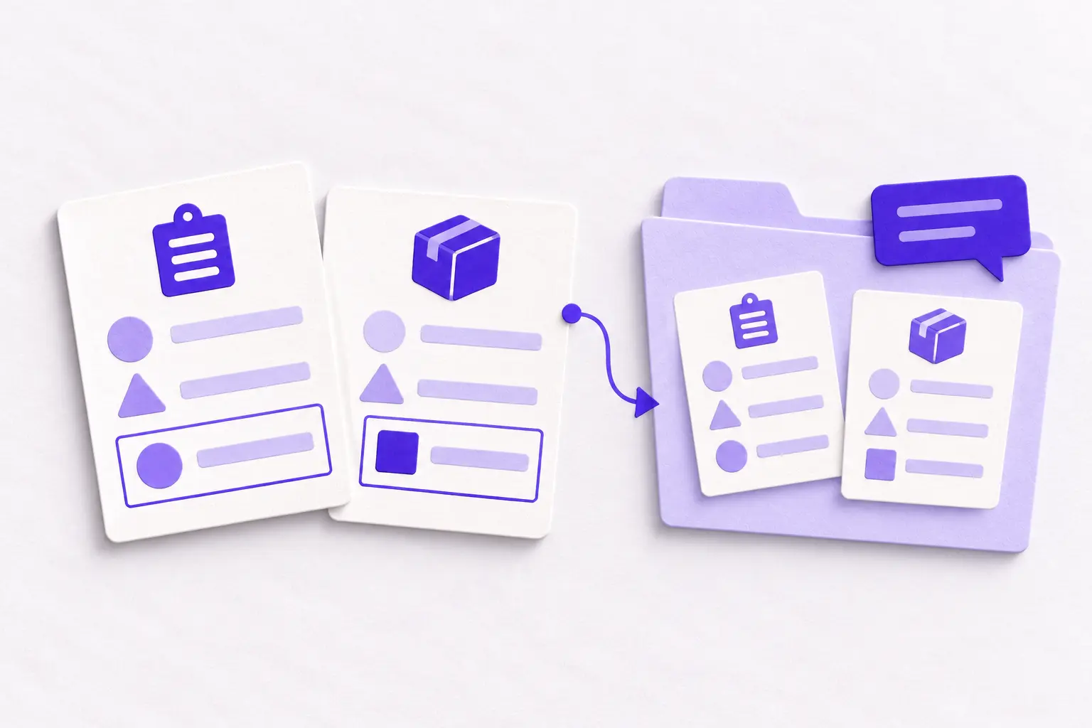 Order and delivery records with a mismatched item highlighted, brought together in one customer case.