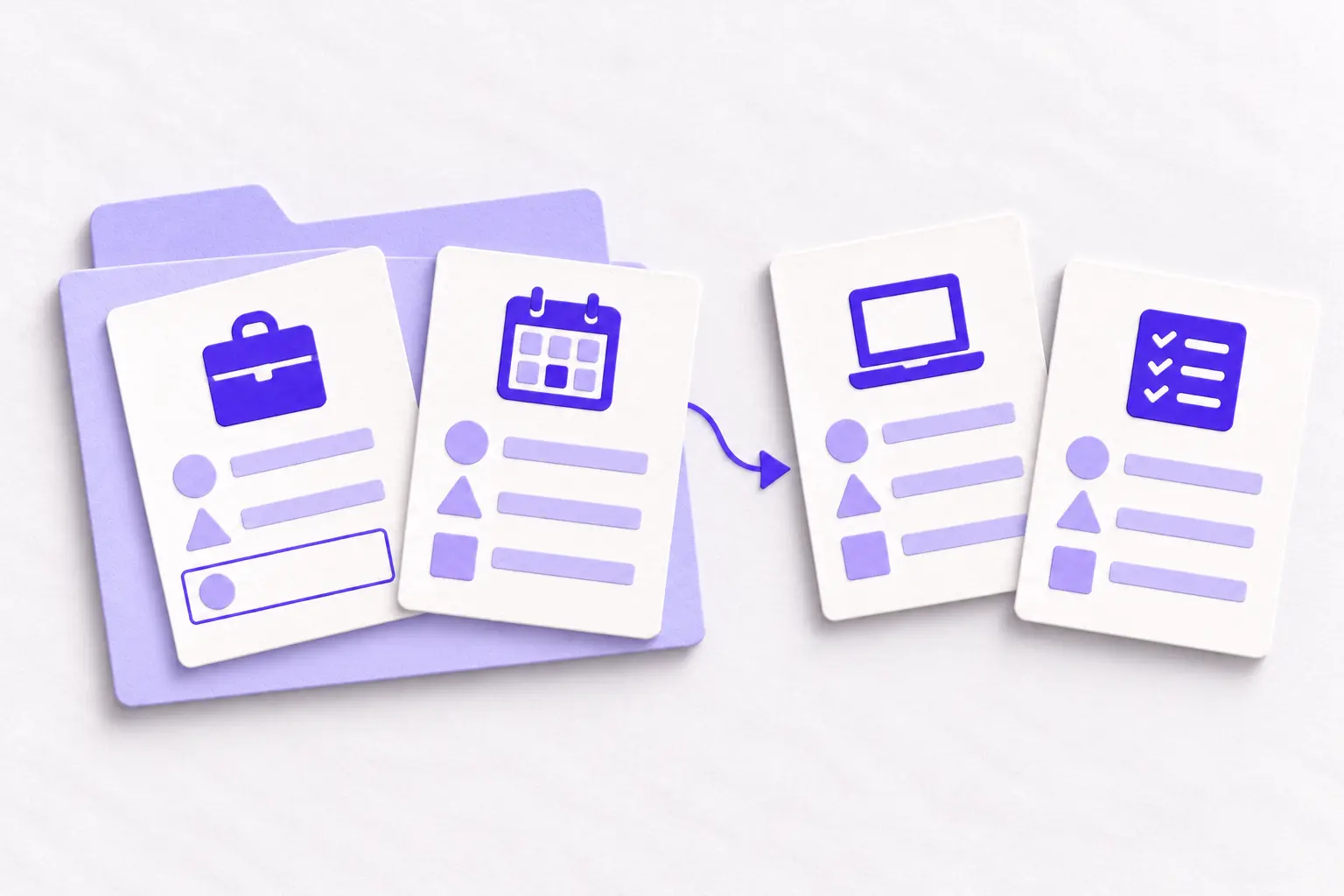 A role brief and start-date calendar connected to prepared onboarding task cards.